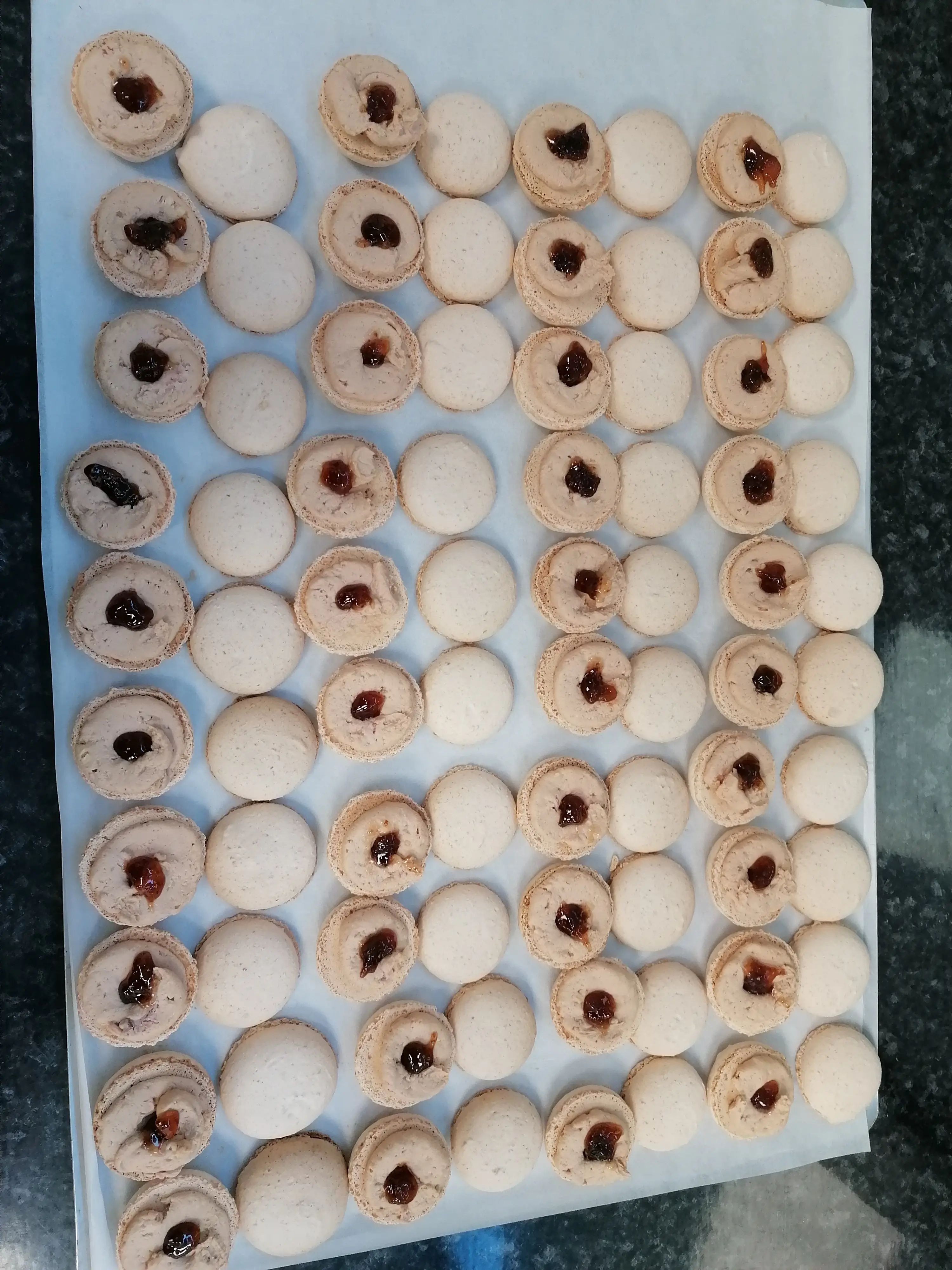 Macarons foie gras figue